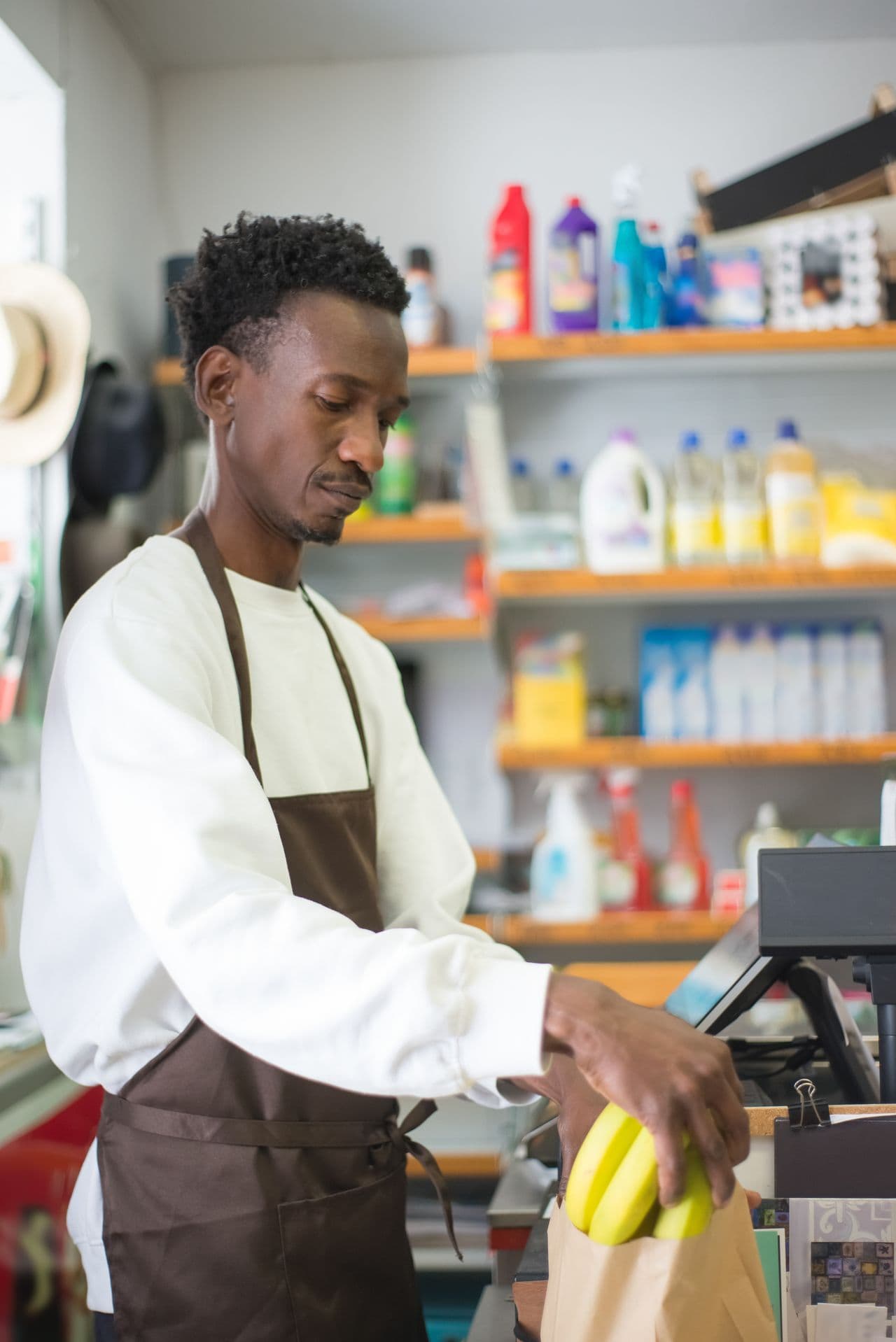 A boutique counter at checkout